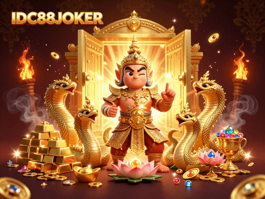 Engage with thrilling gameplay at IDC88JOKER featuring vibrant casino elements and dynamic guardians.