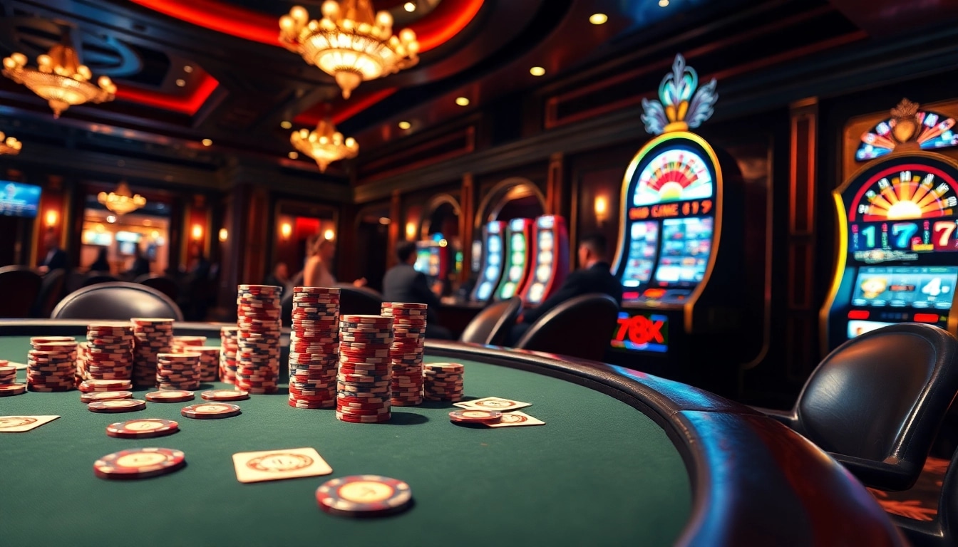 Experience the thrill of high-stakes poker at 789f with vibrant chips and cards on a luxurious table.