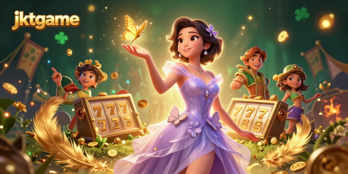 Rasakan kemenangan slot yang mendebarkan dengan jktgame, menampilkan ilustrasi menakjubkan dari elemen perjudian yang cerah.