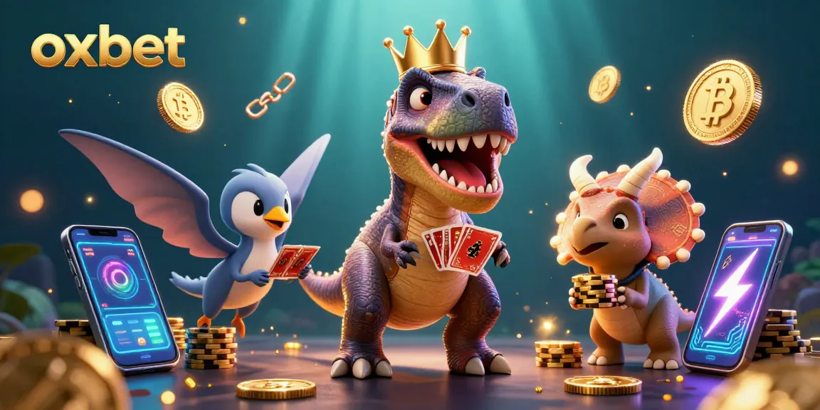 Experience the thrilling world of oxbet in this vibrant 3D casino illustration featuring interactive characters.