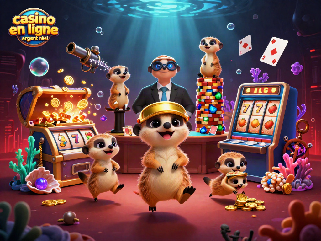 Jouez à casino en ligne argent réel avec des suricates dans un casino animé sous-marin rempli de trésors.
