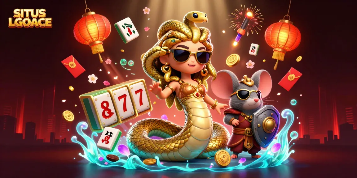 SITUS LGOACE enthralls players with vivid slot games and lively 3D imagery in a captivating, colorful scene.