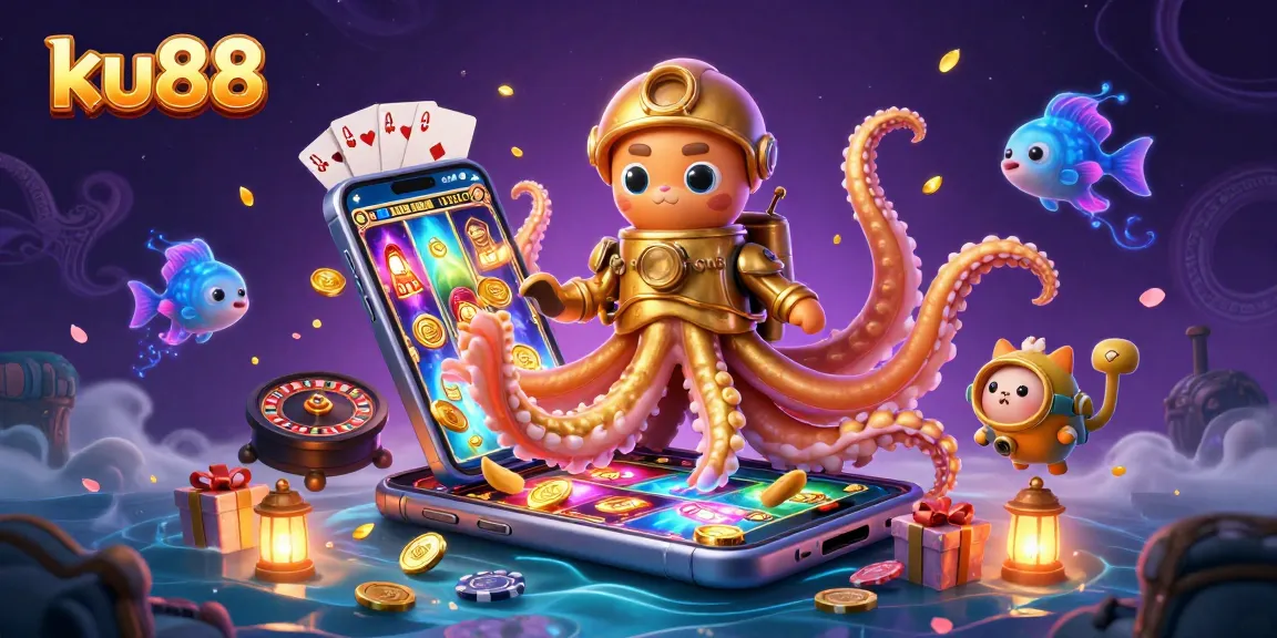 Engage in thrilling gameplay with ku88's vibrant casino scene featuring treasure, games, and excitement.