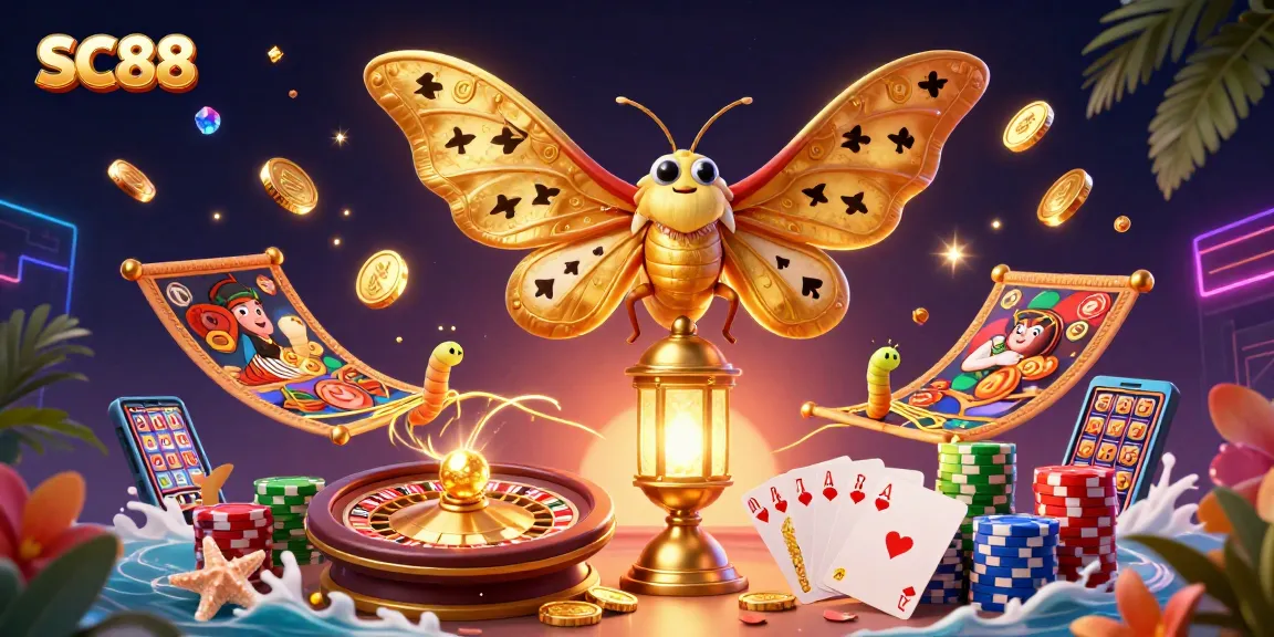 Engage in exciting gameplay with SC88, featuring a vibrant casino-themed illustration full of animated elements.