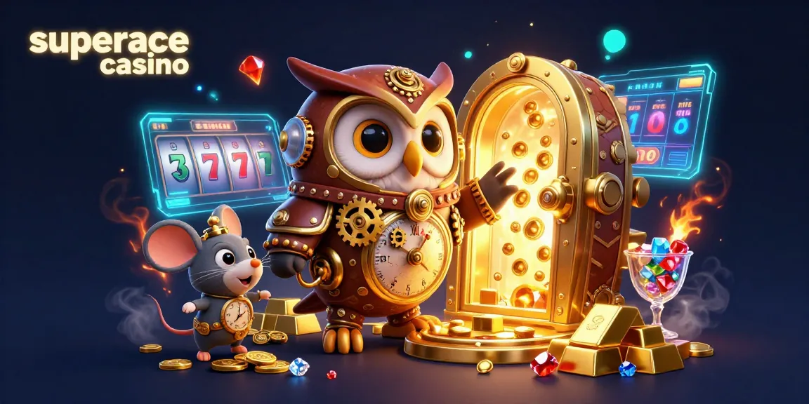 Experience the excitement of superace casino with vibrant 3D illustration showcasing thrilling gaming elements.