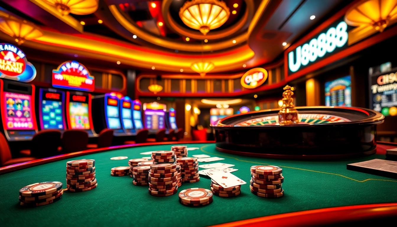 Experience high-stakes action at U888 with vibrant casino elements and thrilling gameplay.