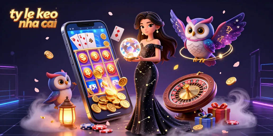 Betting strategies visualized in a vibrant scene featuring ty le keo nha cai with gaming elements and a mystical atmosphere.