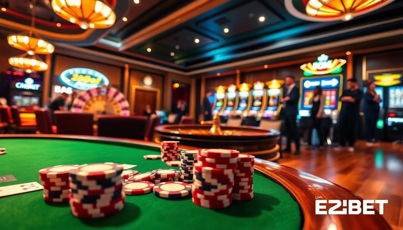 Engaging scene of players at a casino table featuring Link E2BET, capturing the thrill of online betting action.