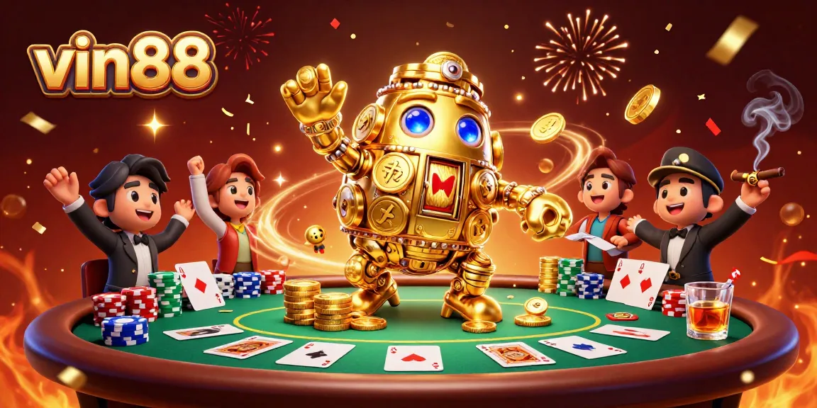 Experience vin88's captivating casino atmosphere with exciting games and vibrant visuals.