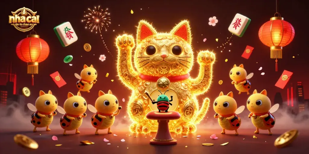 Chơi tại nhà cái đến từ Châu Âu với hình ảnh may mắn từ mèo thần tài.