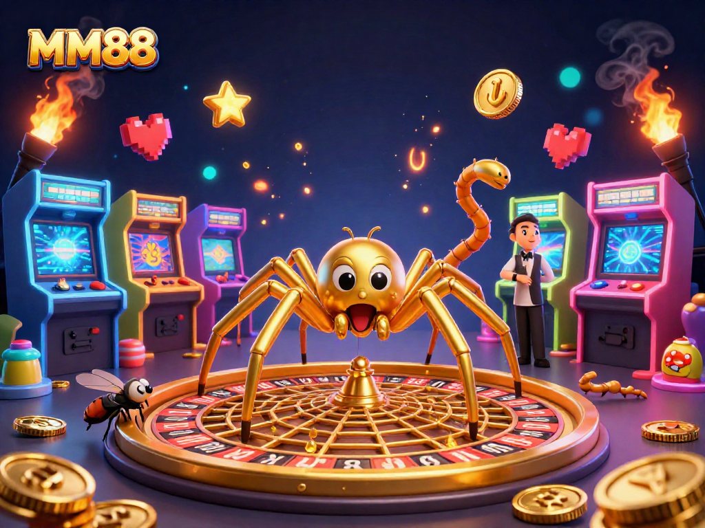 Place your bets at MM88's roulette wheel with thrilling 3D casino elements!