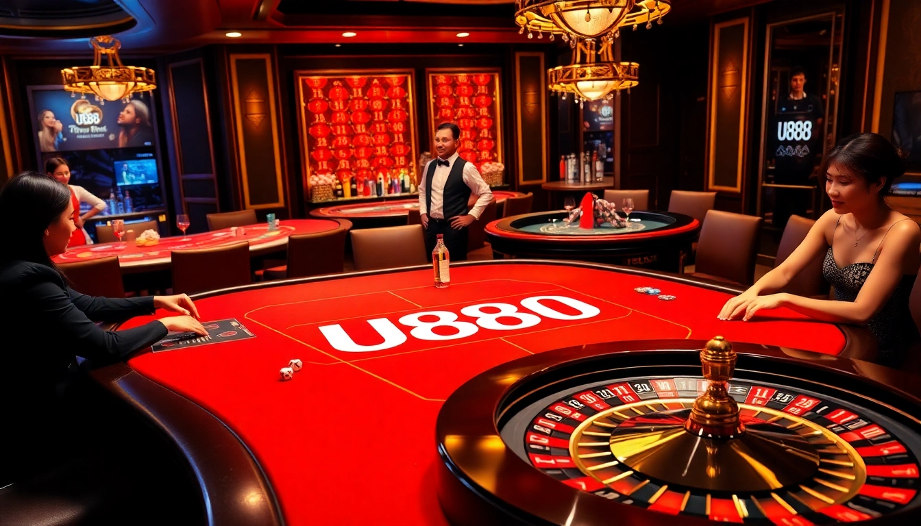 Experience high-stakes gaming at U888's vibrant casino table with exciting action and elegant design.