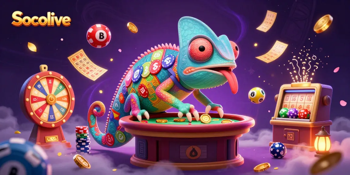 Socolive's dynamic online casino experience with colorful characters and engaging gaming elements, capturing thrilling gambling action.