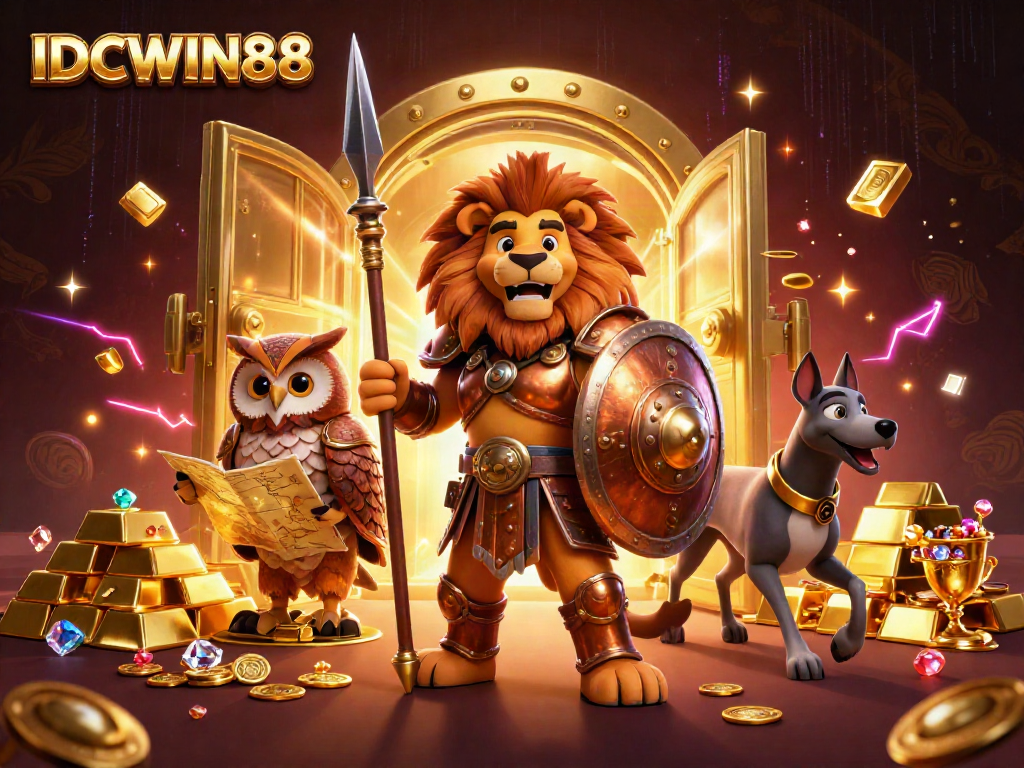 Experience winning strategies at IDCWIN88 with stunning 3D casino treasures and characters.