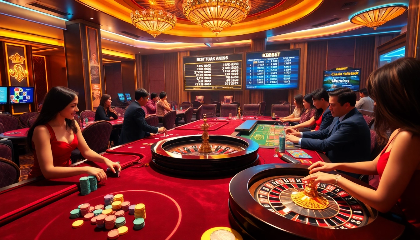 Exciting online casino gaming scene exploring https://kbbet.tech/ with vibrant tables and engaging players.