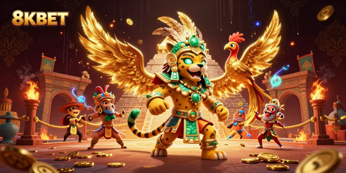 Experience the excitement of 8KBET with vibrant characters and dynamic gambling elements.