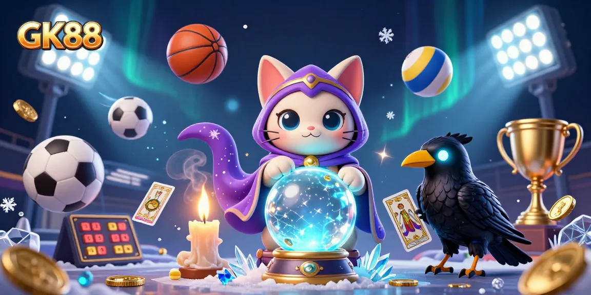Experience the excitement of GK88 with a vibrant and detailed illustration of gaming elements, showcasing sports betting action.
