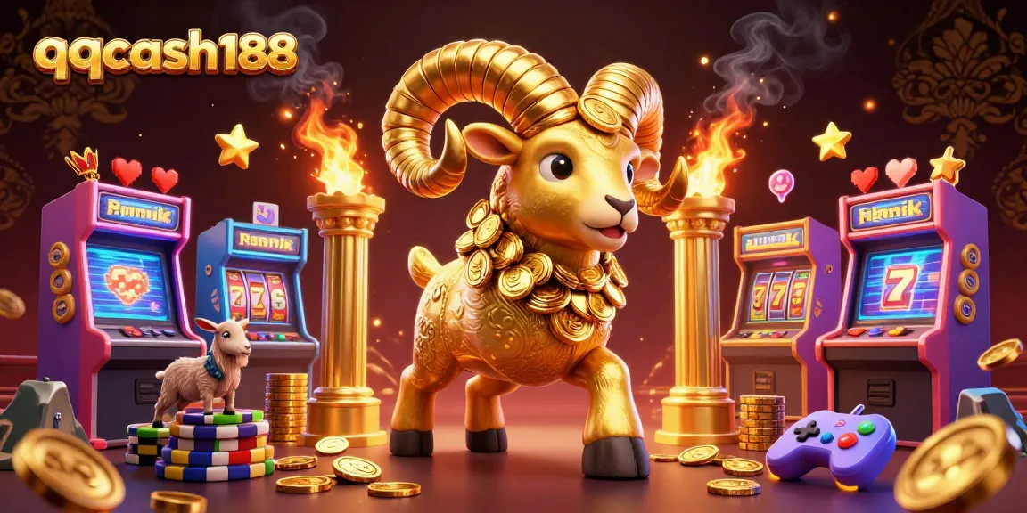 Experience the thrill of gaming with qqcash188's vibrant scene featuring exciting slot game elements.