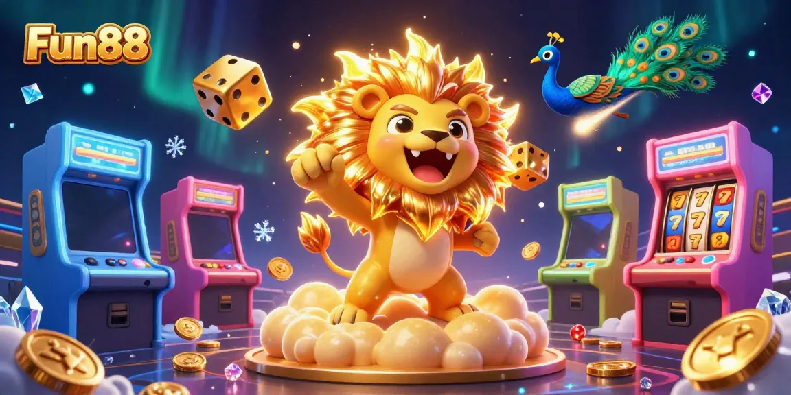 Experience the thrilling Fun88 casino atmosphere with dynamic gaming elements and vibrant characters.
