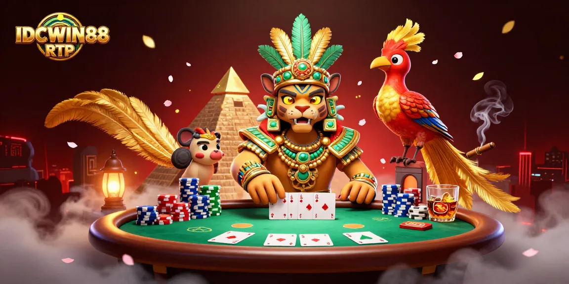Engage with IDCWIN88 RTP and experience thrilling slot gaming action in a vibrant 3D scene.