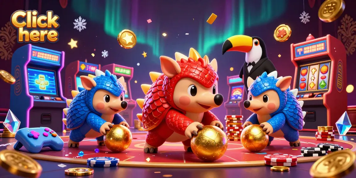 Engage with vibrant casino fun as rival pangolins roll big wins in this Click here gaming illustration.