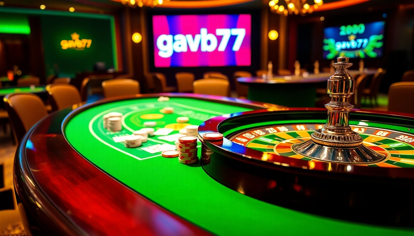 Experience live betting excitement at gavb79 with sleek casino tables and vibrant visuals.