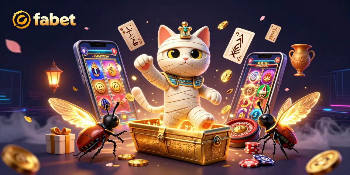 Experience fabet with a dynamic 3D illustration showcasing Egyptian-themed casino excitement.