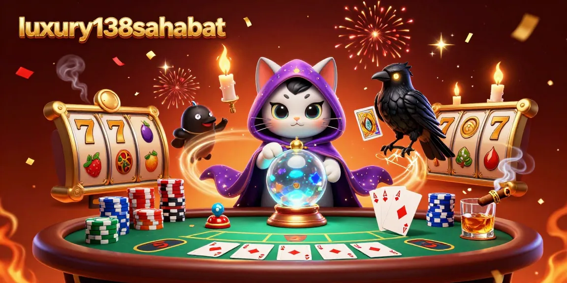 Spin slots with luxury138sahabat at a vibrant 3D casino full of mystical elements and winning chances