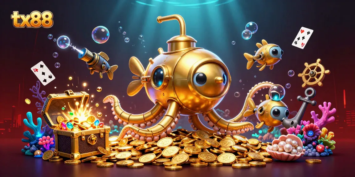 Experience the thrill with tx88 as the golden kraken emerges amidst riches and energetic gameplay motifs.