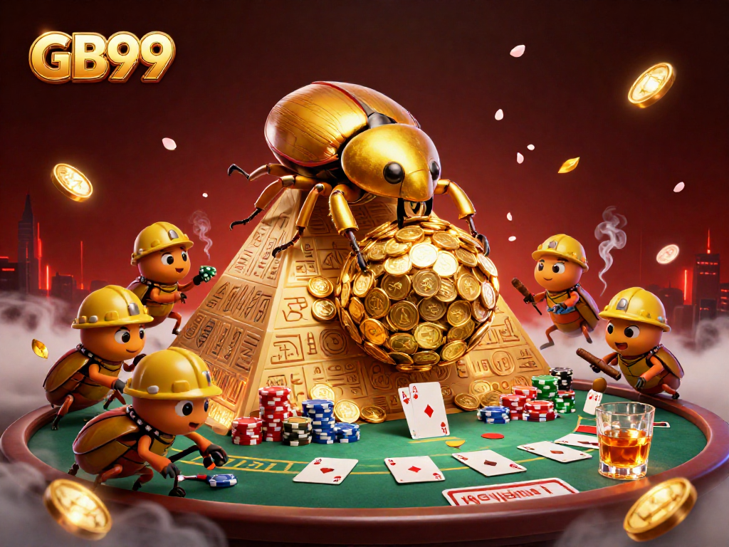 Experience the thrill of GB99's betting adventure with an engaging 3D casino scene.