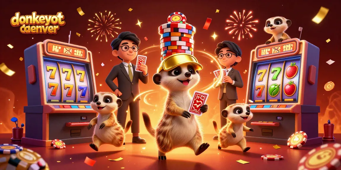 Enjoy thrilling slot action at donkeyotdenver with cartoon meerkats celebrating wins and jackpots!