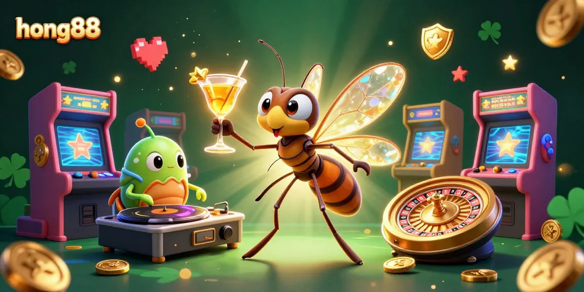Engage with hong88's vibrant casino scene featuring unique gaming elements and animated characters.