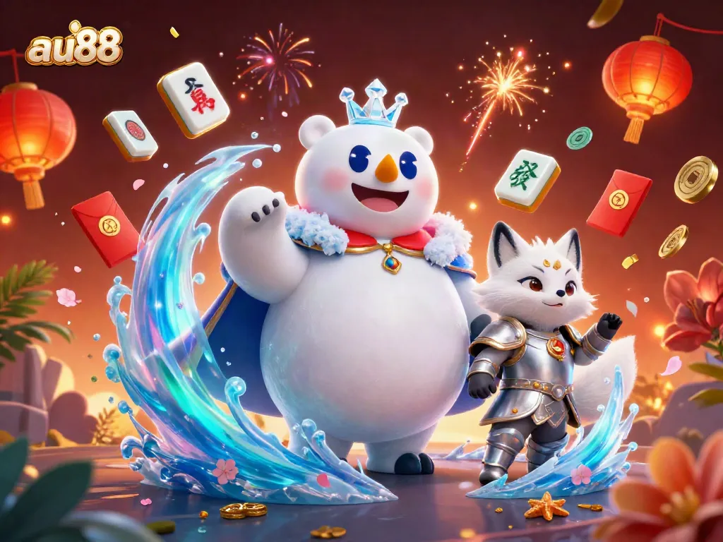Experience thrilling moments at au88 with a vibrant scene filled with casino elements.