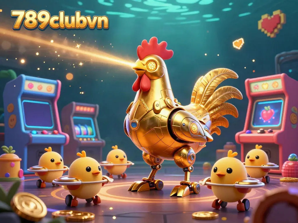 Engage in thrilling gaming at 789clubvn with a vibrant scene featuring dynamic characters and casino elements.
