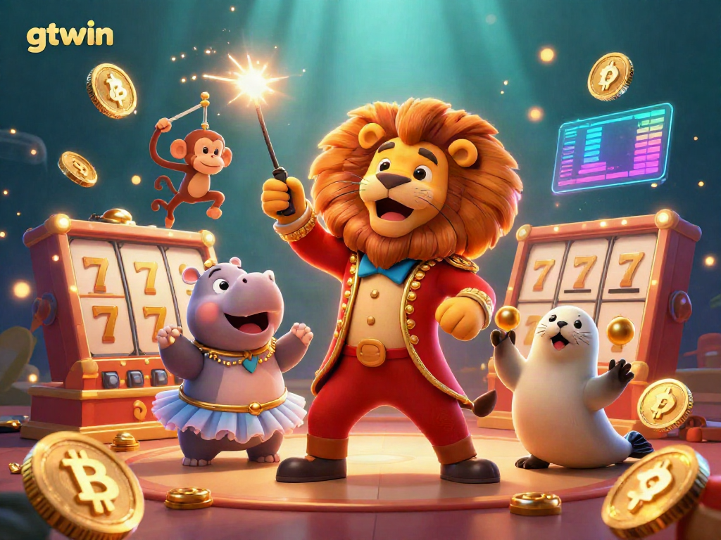 Experience thrilling gameplay with gtwin at a colorful casino scene featuring engaging characters and dynamic game elements.