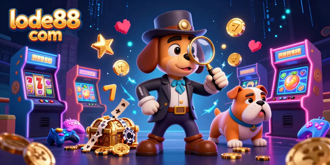 Engage with lode88 com as a detective discovers treasure clues in an action-packed casino scene.