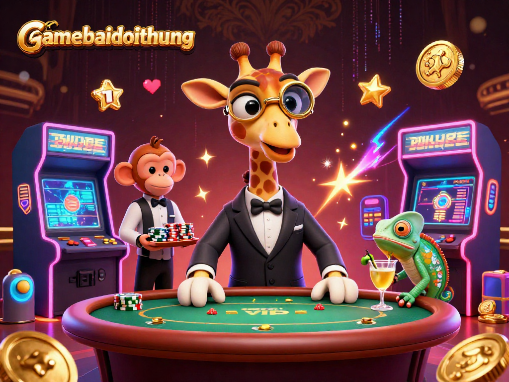 Win big at gamebaidoithuong with vibrant 3D casino characters and colorful gaming elements