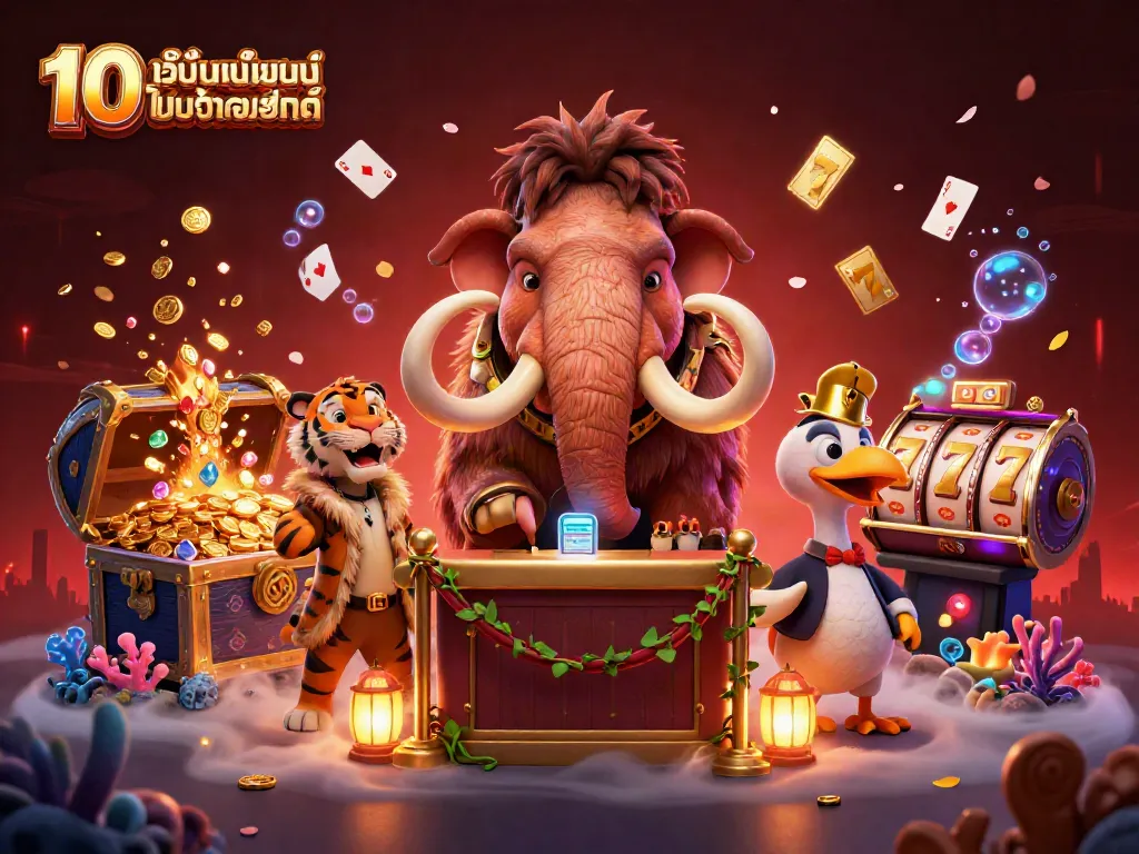 ภาพการ์ตูนคาสิโน 3D ที่แสดงให้เห็นถึง 10 อันดับ เว็บพนันออนไลน์ ไม่ผ่านเอเย่นต์ พร้อมด้วยตัวละครมีชีวิตชีวาและพื้นหลังน่าตื่นเต้น