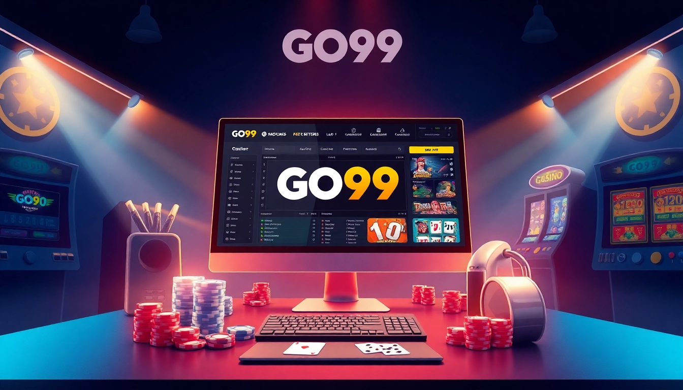 Experience GO99's premier online betting interface with captivating casino elements.