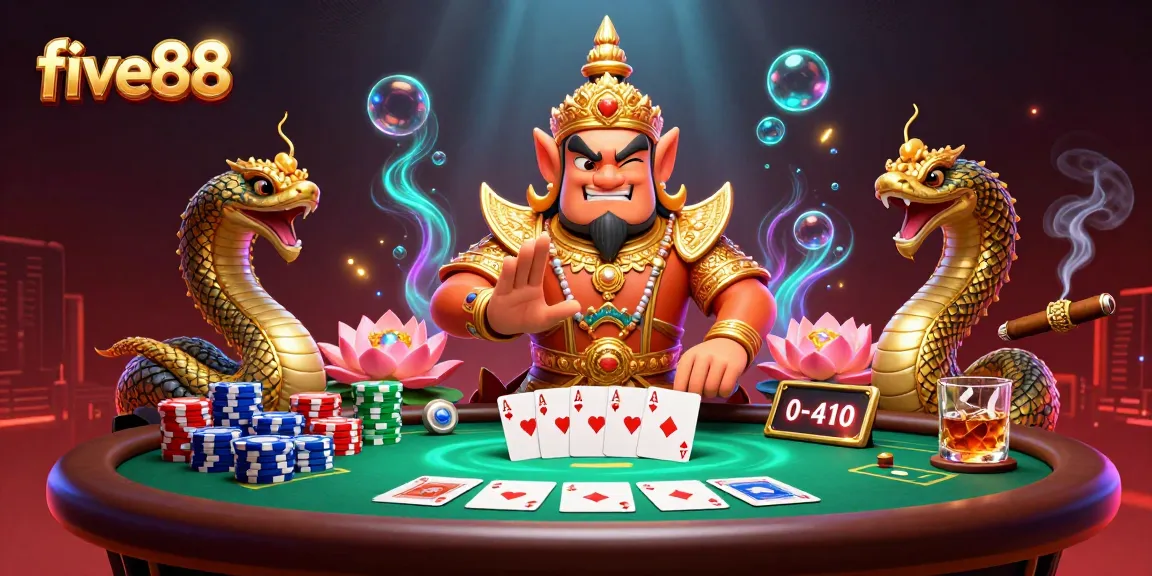 Engage with five88's vibrant poker scene featuring dynamic characters and rich details.