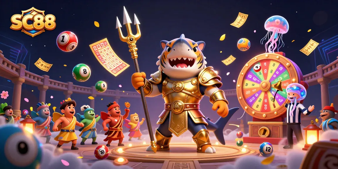 Experience thrilling gaming with SC88 and an underwater adventure in a vibrant casino scene.