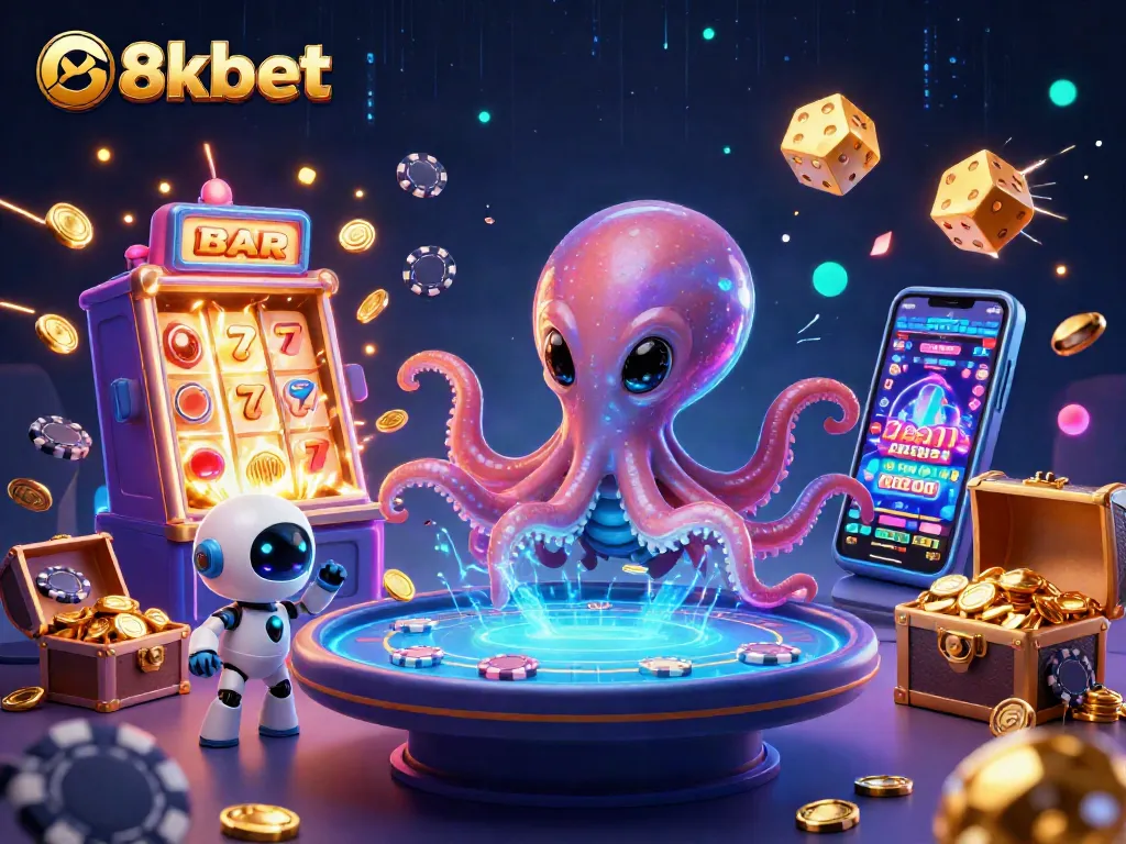 Experience exciting gameplay at 8xbet with vibrant casino elements and unique characters engaging in action.