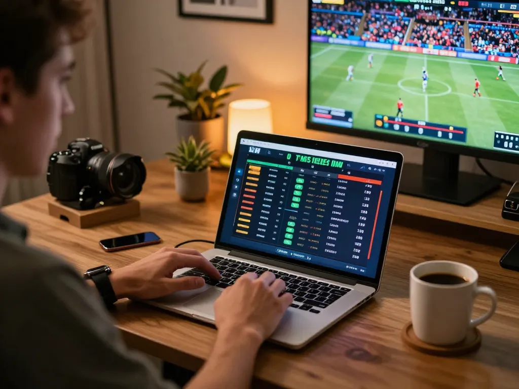 Player analyzing sports odds on J188 app while enjoying a warm, inviting home atmosphere.