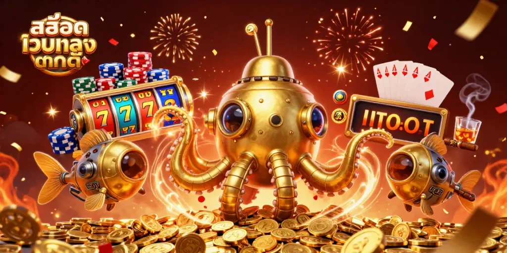 เล่นเกมสล็อตเว็บตรงแตกดีสนุกไปกับกราเคนทองคำท่ามกลางเหรียญทอง