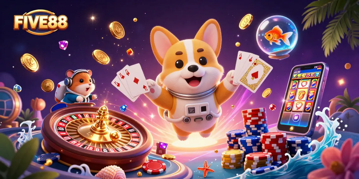 Engage with FIVE88's thrilling casino adventure featuring a space-themed gaming experience.