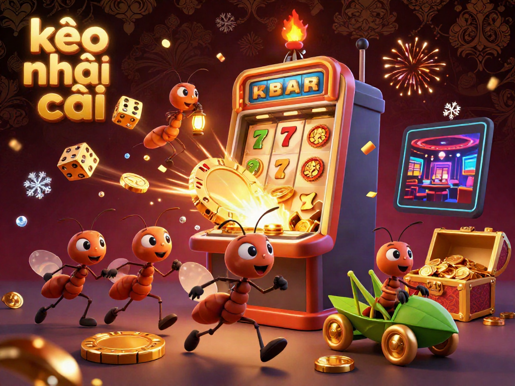 Watch the kèo nhà cái team of cartoon ants carry a giant poker chip through a 3D casino heist scene.