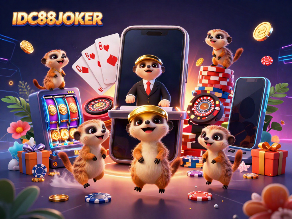 Experience thrilling gameplay at IDC88JOKER with immersive cartoons and vibrant casino graphics.
