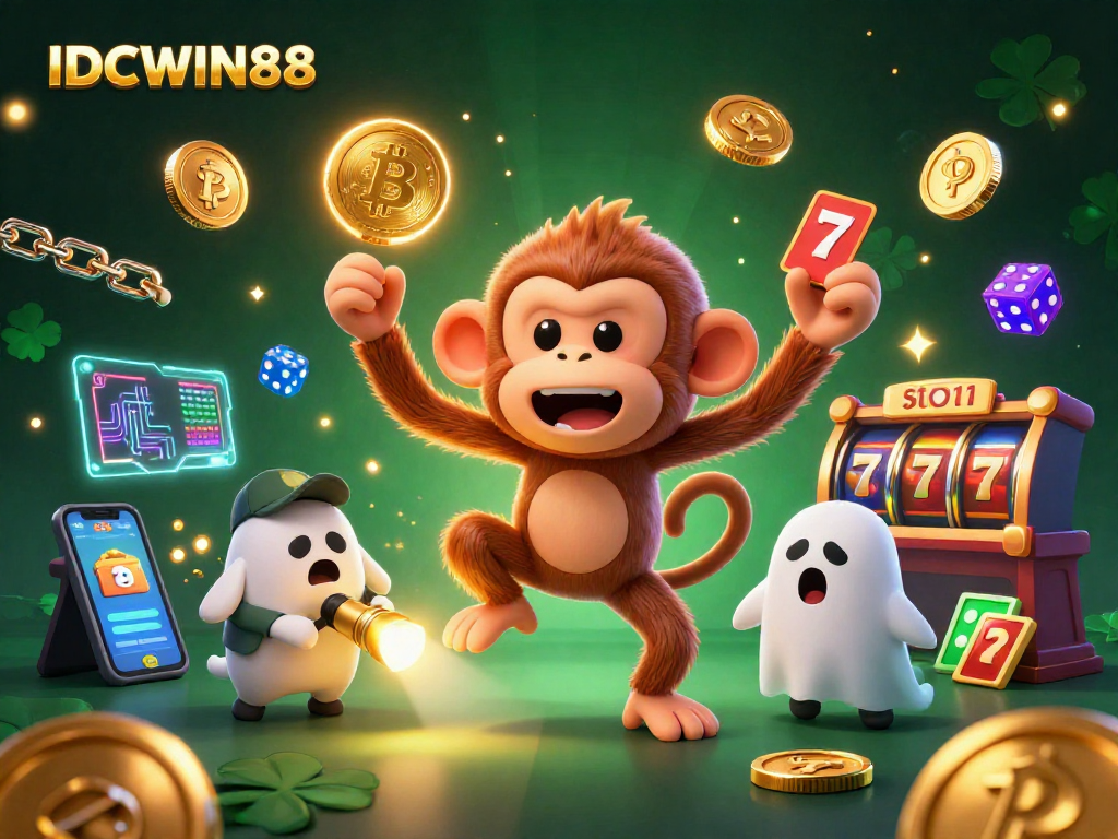 Experience the thrill of IDCWIN88 with our lively haunted casino scene, showcasing playful elements.