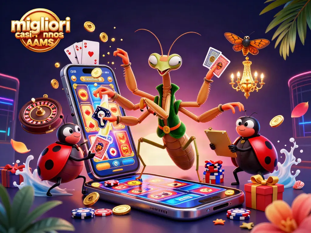 Migliori casino non AAMS: vivace scena di gioco con un cameriere che distribuisce carte e gettoni.