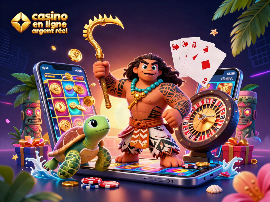 Jouez au casino en ligne argent réel avec un jeu de machine à sous captivant et des personnages colorés.